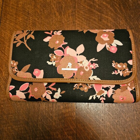 Spartina 449 Natural Linen Black Floral Print Hang Up Toiletry Bad - Picture 9 of 9